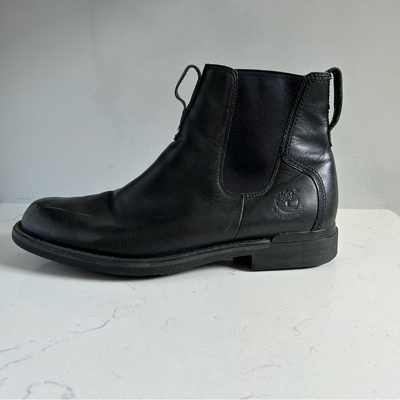 Timberland Mt Washington Chelsea Ankle Waterproof Black Leather Boots 13M Men - Picture 7 of 14